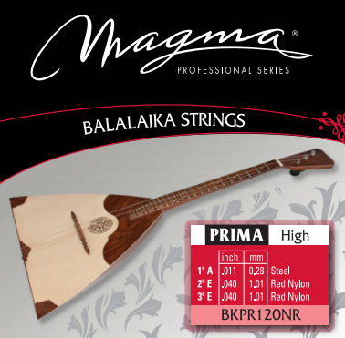[BKPR120NR] Encordado Magma Balalaika Prima High Acero - Nylon Rojo (BKPR120NR) 1 Set