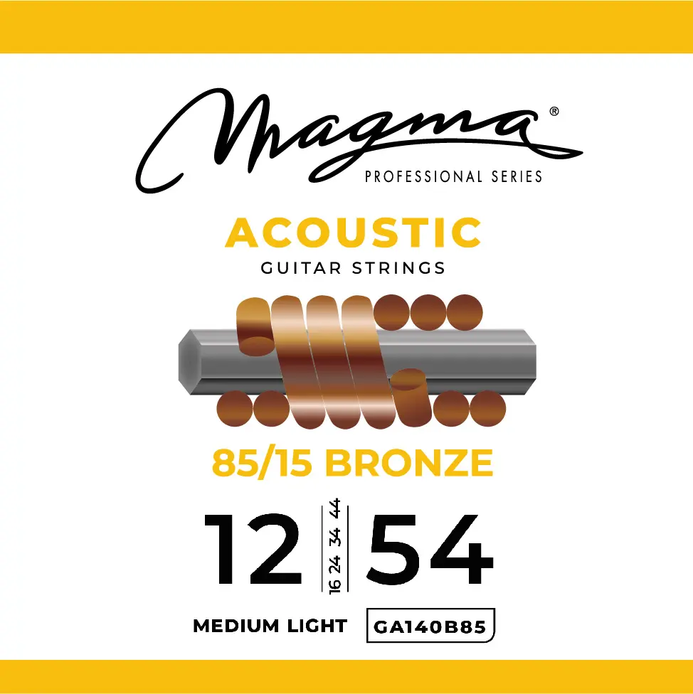 [GA140B85] Set Cuerdas Guit Acustica Magma - Medium Light Cuerdas Guit Acustica Bronce 85/15 Set .012" - .054" - 1 Set (GA140B85)